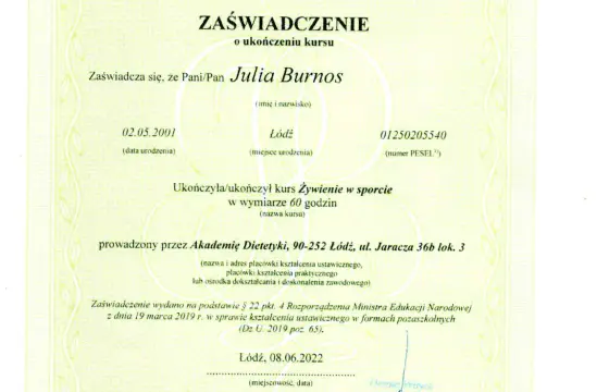 Certyfikat Pierwszej Pomocy