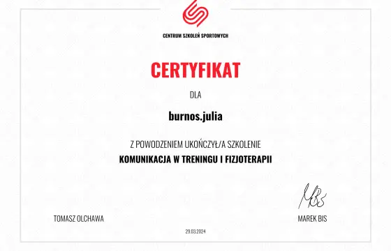 Komunikacja w Treningu i Fizjoterapii