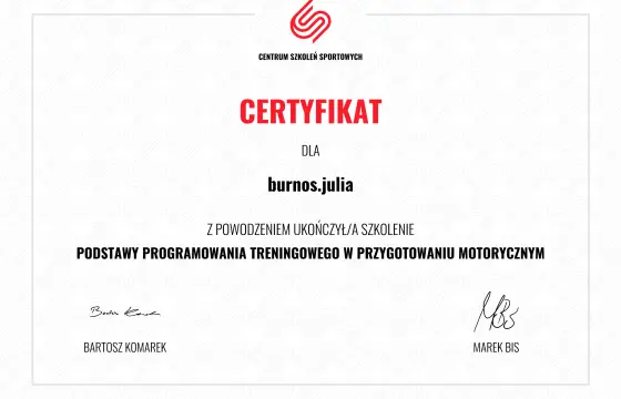 Podstawy Programowania Treningowego w Przygotowaniu Motorycznym