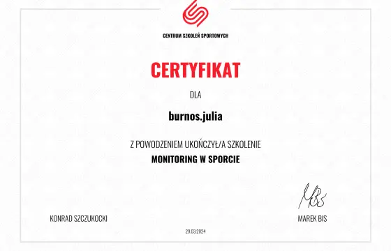 Monitoring w Sporcie