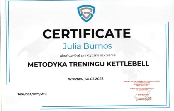 Certyfikat Treningu Kobiet